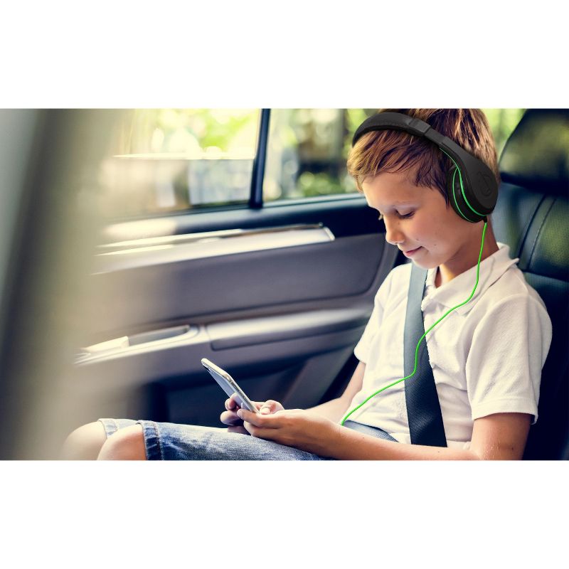 eKids Black Wired Headphones for Kids, Over Ear Headphones for School, Home, or Travel - Black (EK-140K.3XV7), 4 of 5