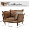 Aukfa Reversible 5-in-1 Sofa Cushion Set，Dual Leather/Fabric, Adjustable Pads, Feather-Foam Hybrid, High Legs – All-Season Comfort - 2 of 4