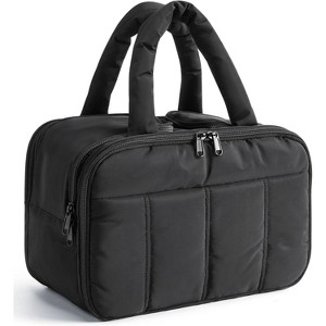 Travel Toiletry Bag, Puffy Large Toiletry Bag for Women, Lightweight Cosmetic Makeup Bag Organizer with Handle - 1 of 4