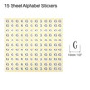 Unique Bargains Scrapbooking Crafts Round Self-Adhesive Alphabet Letter Stickers 15 Pcs - 2 of 4