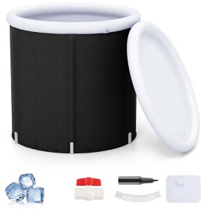 Costway Ice Bath Tub for Adult Outdoor Ice Plunge Tub with Lid 66 Gal Capacity - 1 of 4