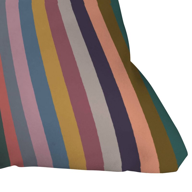 16&#34;x16&#34; Yvonne Z Studios Muted Color Striped Joy Square Throw Pillow Green - Deny Designs, 4 of 6