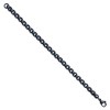Black Bow Jewelry 6mm Dark Grey/Blue Plated Stainless Steel Chain Link Bracelet, 8.5 In - 2 of 4