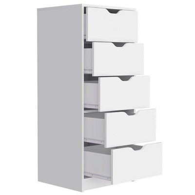 NicBex  5 Drawers Dresser for Bedroom, Modern Style Wooden Drawers with Free Handle,Dressers for Kids Room,Living Room,Entry and Hallway