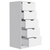 CAVINAS 5-Drawer Dresser,Modern Tall Chest of Drawers,Wood Finish Storage Dresser for Bedroom&Entryway,Floorstanding - 2 of 4