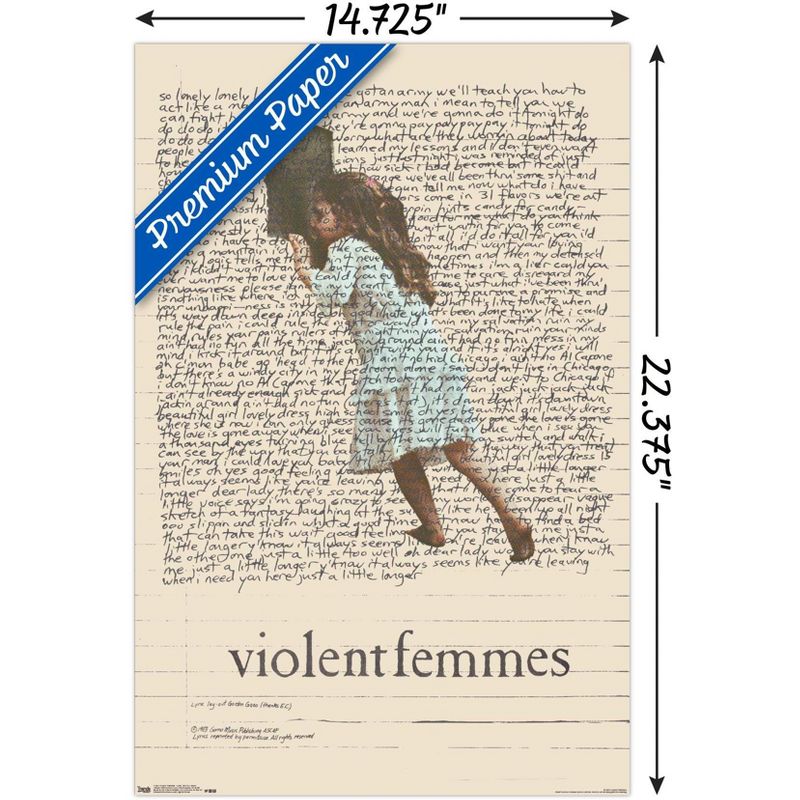 Trends International VIolent Femmes - Lyric Girl Tea Towel Unframed Wall Poster Prints, 3 of 7