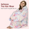 Catalonia Women's Casual Blanket Hoodie Sweatshirt, Cozy Fleece Blanket Pullover Sweater with front Pocket, Clothing Cozy Gift for Wife Woman - 4 of 4