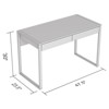 Safdie & Co. 47"L 2-Drawers Black Metal Computer Desk in Dark Taupe - 3 of 3