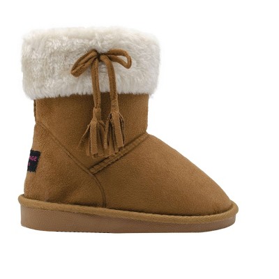 Airwalk EMMA Cognac Snow Star Faux Fur Boots Big Girls Shoes Sz: US 3 NWOT