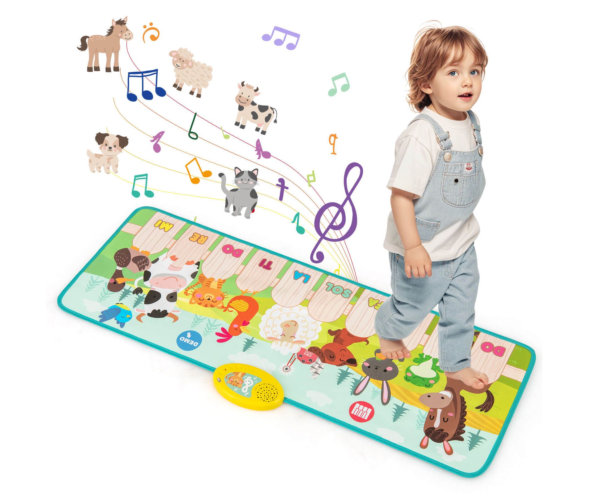 Costway Floor Piano Mat for Toddlers Baby Musical Touch Dancing Keyboard Play Mat Gift