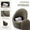 Modern Barrel Swivel Chairs with Concealed Storage, Round Upholstered Accent Chairs - 4 of 4