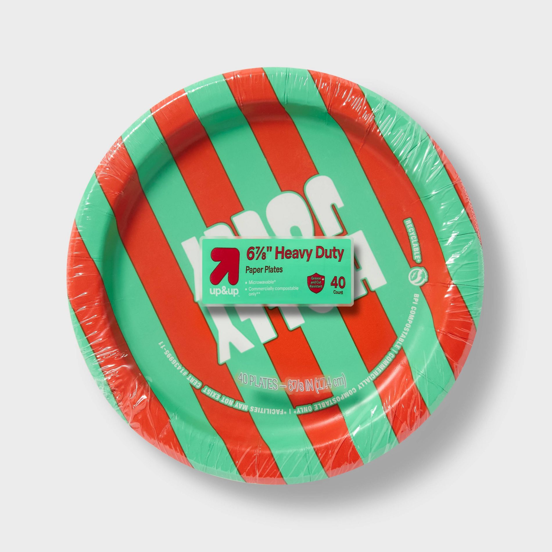 Holiday Disposable Plates - Holly Jolly - 7" - 40ct - up&up™