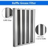 Acekool Commercial Range Hood Filters 19.5W x 15.5H Inch, Stainless Steel 5-Baffle Hood Filter with Handles, for Kitchen Exhaust, Pack of 6 - 3 of 4
