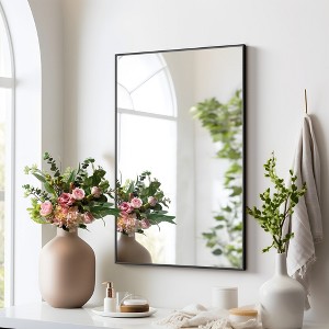 Wooakway Metal Bathroom/Vanity Mirror Modern Accent Mirror for Living Room Bathroom Bedroom Entryway Black/Gold/Silver - 1 of 4