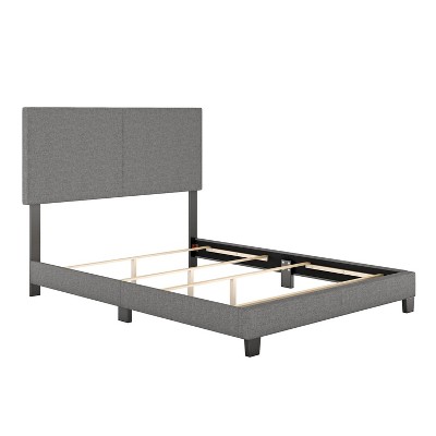 Queen Monroe Linen Upholstered Platform Bed Frame Gray - Eco Dream : Target