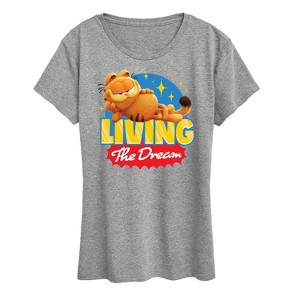 Women's - Garfield - Living The Dream Short Sleeve Graphic T-Shirt - 1 of 4