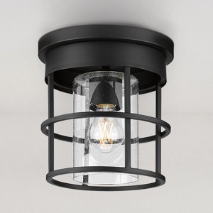 Urban Ambiance Luxury Modern Indoor Ceiling Light,  8-7/8''H x 8-7/8"W x 8-7/8''D,  Matte Black Finish, UHP4491 - 1 of 4
