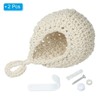 Unique Bargains Handmade Cotton Rope Natural Durable Space-Saving Hanging Basket 2 Pcs - 3 of 4