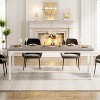 Tribesigns 70.9-inch Rectangular Dining Table for 6-8 People, Modern Wood Kitchen Table for Dining Table, Grey & White - 3 of 4
