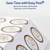 Avery Printable Round Labels, 2" Diameter, Matte White with Metallic Gold Borders, Permanent Adhesive, 120 Blank Labels (22875) - 4 of 4