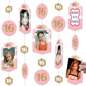 Big Dot of Happiness Sweet 16 - 16th Birthday Party Vertical Photo Garland 35 Pieces - 1 of 4