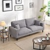 NicBex 74.8 Inch Corduroy High Resilience 3-Seater Sofa with 2 Throw Pillows for Living Room,Bedroom,Apartment - 2 of 4