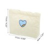 Unique Bargains Durable Heart Makeup Bag Beige 1 Pc - 2 of 3