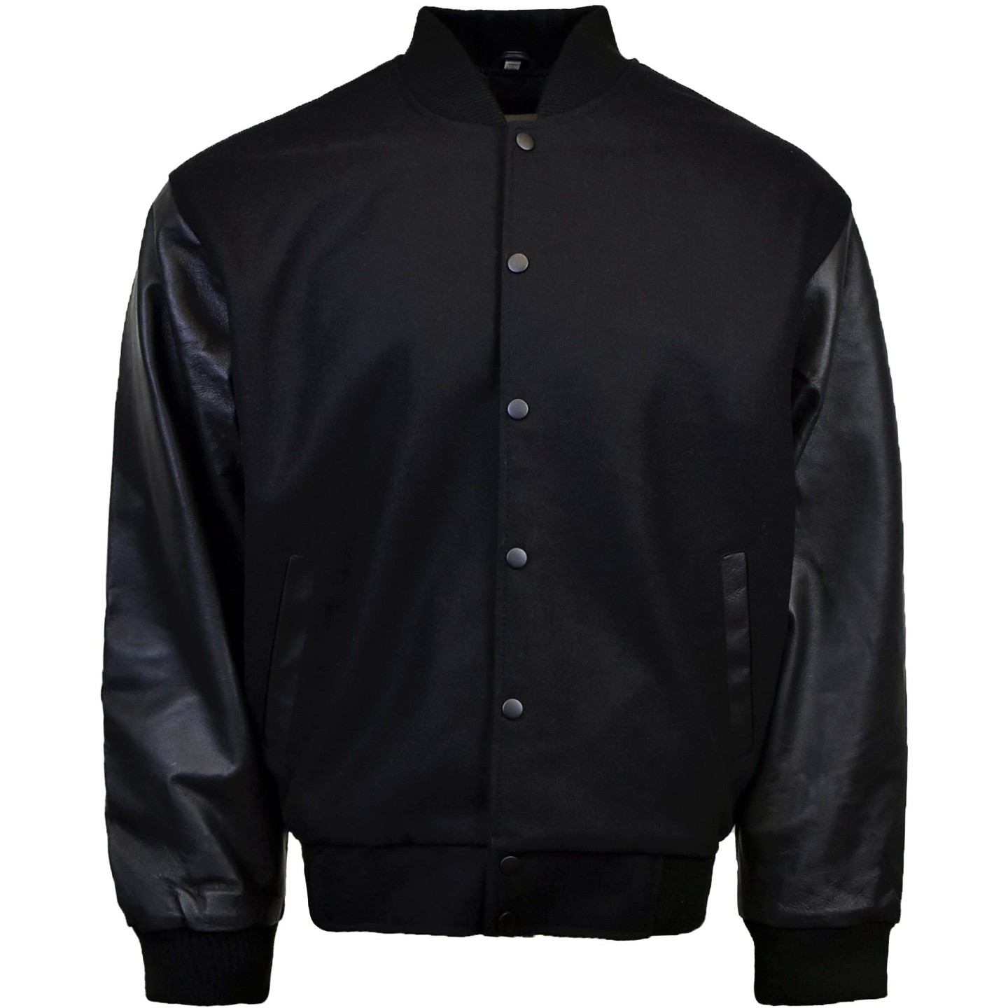 Мужская куртка Victory Outfitters Classic Varsity Leather Jacket Black, цвет: Чёрный — фото 3