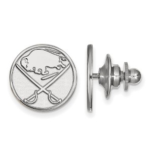 Black Bow Jewelry 14k White Gold Buffalo Sabres NHL Pin - 1 of 3