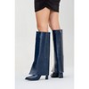 Aja - Navy Block Heel Convertible Knee High Boot (Women) | Prologue Shoes - 3 of 4