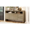 NicBex 3-Door Buffet Cabinet with 3 Drawers and Semi-Open Shelf,Modern Sideboard Cabinet with 2 Cabinets,Storage Cabinet for Living Room - 2 of 4