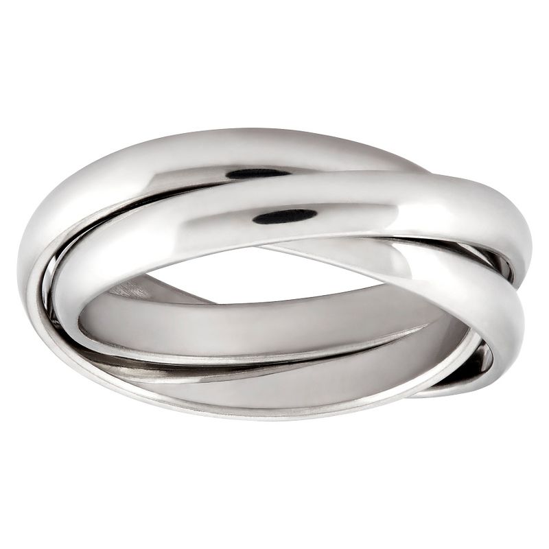 West Coast Jewelry Stainless Steel Intertwined Triple Band Ring, 2 of 4