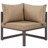 Modway Fortuna Corner Armchair – Outdoor Patio All-Weather Aluminum Frame with Cushions - 3 of 3