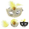 Unique Bargains Dragon Pattern Feather Half Face Party Mask 1 Pc - 3 of 4