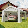 13x25 FT Heavy-Duty Steel Carport with 6 Doors & 4 Windows ¨C Powder Coated Frame, Waterproof Canopy, All-Weather Shelter, Quick Assembly - 4 of 4