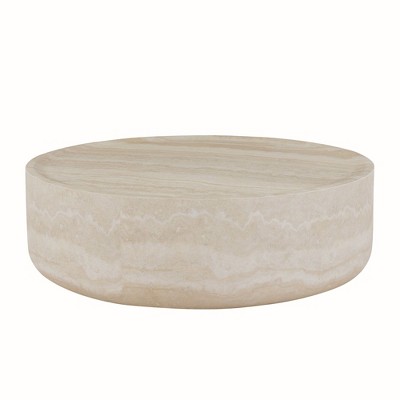 NicBex Modern 31.49" Round Coffee Table with Fiberglass Frame for Living Room and Office