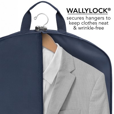 Navy 40-inch Polyester Travel Garment Bag with WallyLock