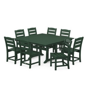 POLYWOOD 9pc Lakeside Farmhouse Trestle Outdoor Patio Dining Set - 1 of 1