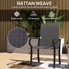 Aghana Digitals 2-Piece Brown Outdoor Dining Chairs: PE Rattan Woven, Steel Frame, High Back & - 4 of 4