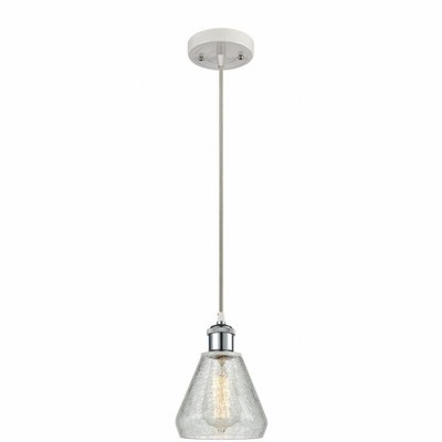 Conesus - 1 Light Cord Hung Mini Pendant In Industrial Style-10 Inches Tall and 6 Inches Wide