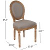 Set of 2 French Country Linen Upholstered Dining Chair with Solid Wood Legs, 4L-ModernLuxe - 3 of 4