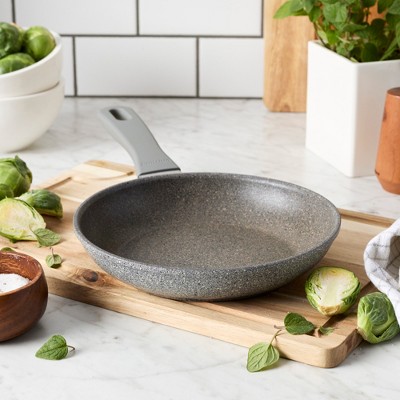 8-inch Gray Aluminum Nonstick Fry Pan with Ceramic Coating