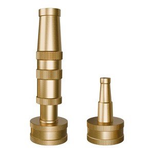 Infurnic Hose Valves and Connectors Water 4/2inch Hose Sprayer Nozzle Adjustable Twist, Jet Sweeper Nozzle with Solid Brass, High Pressure for Garden - 1 of 4
