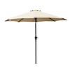 Sevobal Patio Umbrellas Outdoor Patio Market Umbrella with Crank and Tilt, Large Sunshade Umbrellas for Garden Poolside Beach, Beige, 108"*108"*96" - 2 of 4