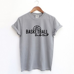 Simply Sage Market Women's Basketball Mom Ball Short Sleeve Garment Dyed Tee - 1 of 4