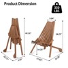 Karl Home |Brown Patio Wood Folding Chair(Set Of 1) - 2 of 4