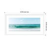 Kate and Laurel Framed Art Beach Ocean Day over Blue Clear Waters by Alicia Abla, 43x24, Oliver White Narrow - 2 of 4