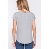 Slickblue Women's Dolman Sleeve Rib Knit Top, Round Neck, Soft Stretch Rayon Blend, Heather Grey, Size S-L - 4 of 4