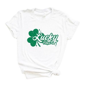 Simply Sage Market Women's Lucky Vibes Clover Short Sleeve Graphic Tee - 1 of 4