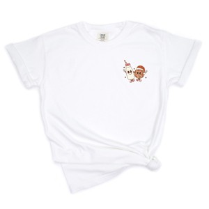 Simply Sage Market Tis The Season Milk And Cookies Front And Back Garment Dyed Tee - 1 of 4
